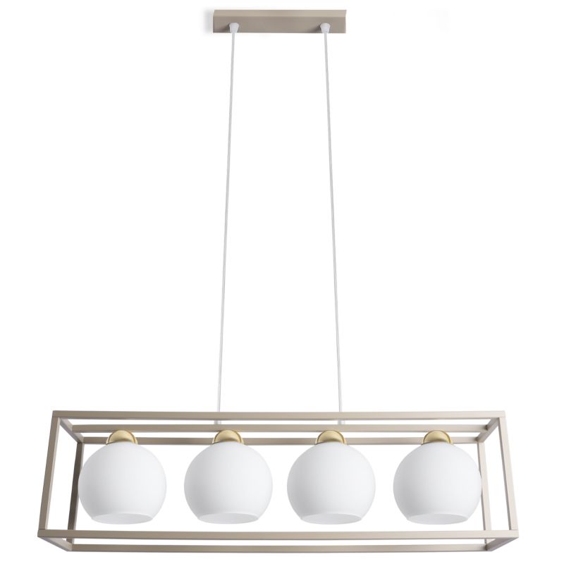 Lampa sufitowa wisząca Light Home LH Eliza Cage 4x E27 kaszmirowy/złoty 1szt.