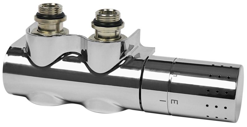 Zestaw termostatyczny prosty/kątowy Comap Flexo chrom