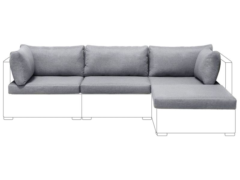 Komplet poszewek na poduchy ogrodowe Sano Jasnoszary 1 szt.