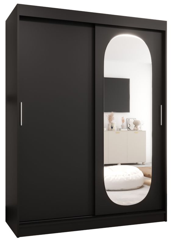 Szafa przesuwna Garderoba Abiks ROYAL 150 czarny mat 1szt.