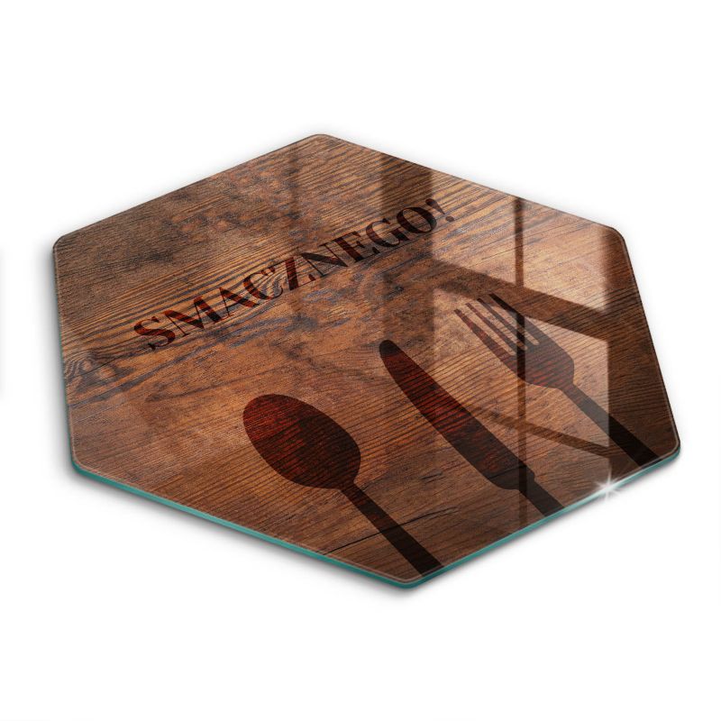 Szklana deska do krojenia Wallfluent h40 cm Motyw: Smacznego 1 szt.