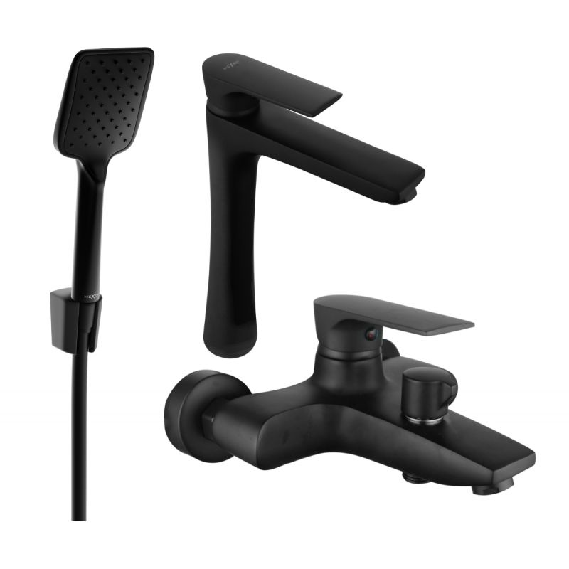 Zestaw wannowy Mexen Axel czarny 73813R62-70 1 szt.