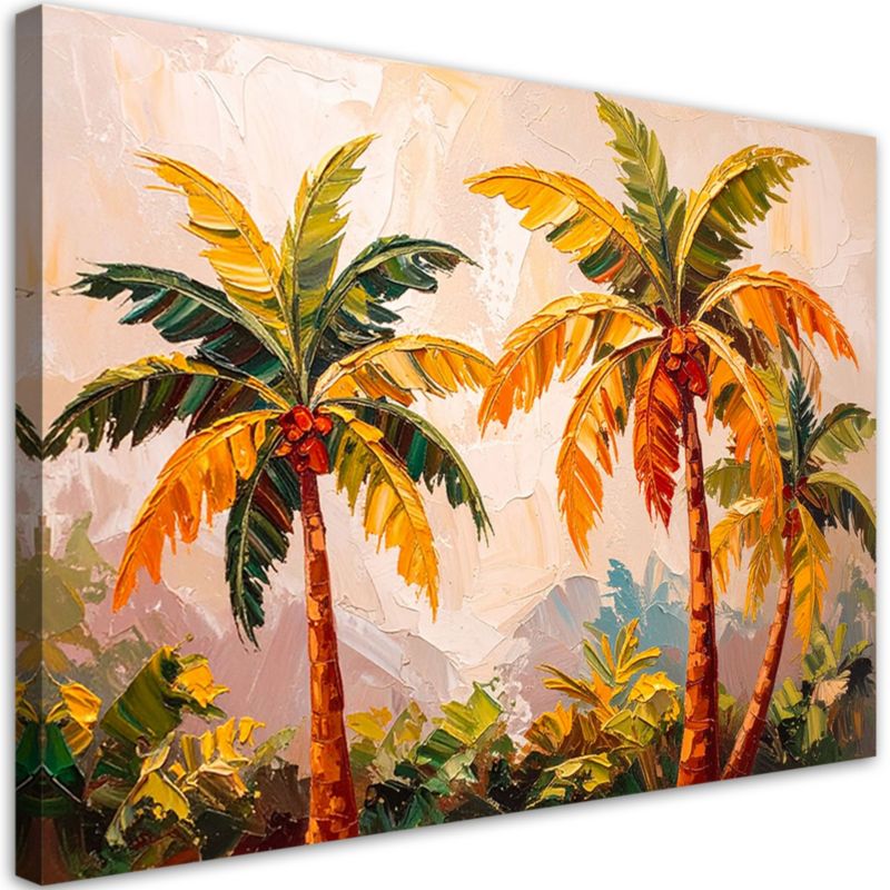 Obraz nowoczesny do salonu Feeby Drzewa Palmy Dżungla Natura 100x70cm 1szt