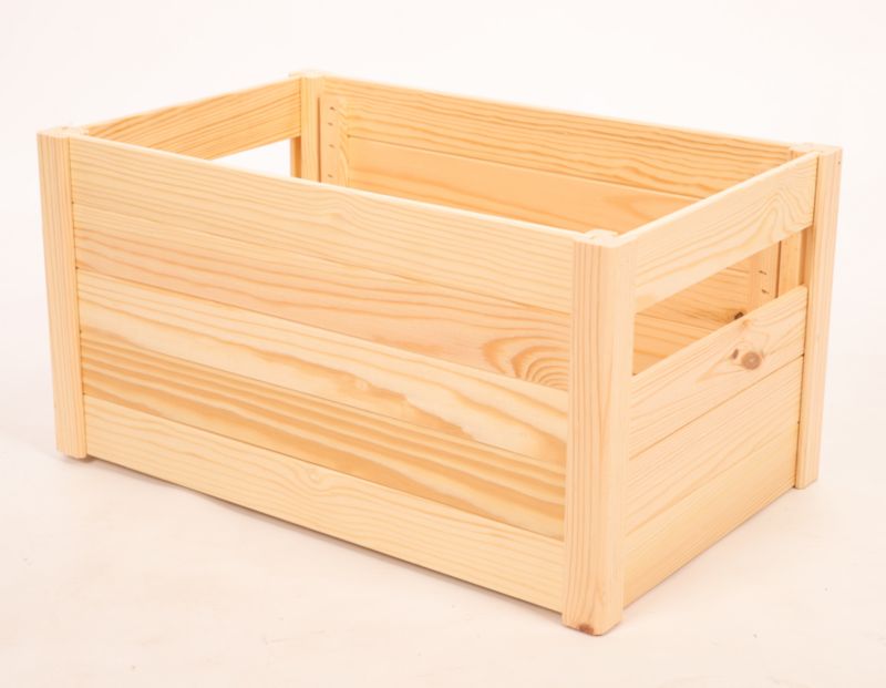 Skrzynka drewniana MODO24 na owoce i warzywa pełne boki 46 x 30 cm 1 szt.