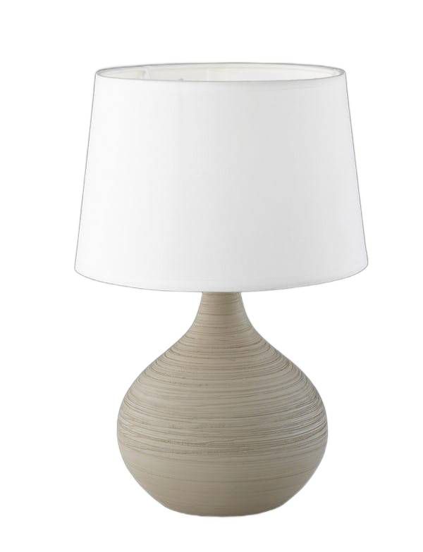 Lampa stołowa RL Martin beżowo-biała 1 x E14 x 40W IP20 wym: 29 x 20 x 20 cm ceramika - 1 szt.