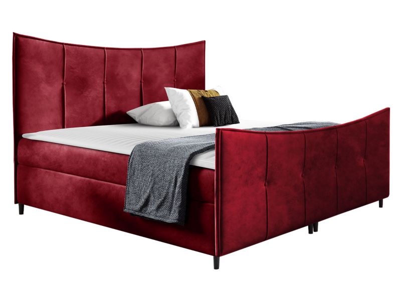 Łóżko kontynentalne MIRJAN 24 Bergamo Lux 120x200 karminowa czerwień 1 szt.