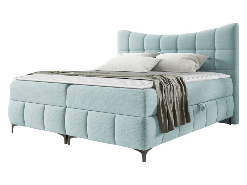 Łóżko kontynentalne MIRJAN 24 Nova 200x200 lazurowy 1 szt.