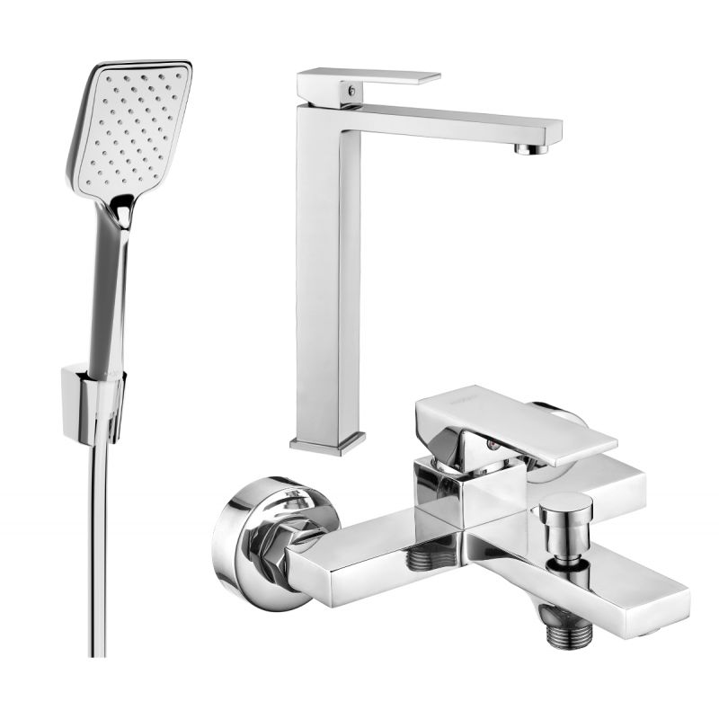 Zestaw wannowy Mexen Uno chrom 1 szt.