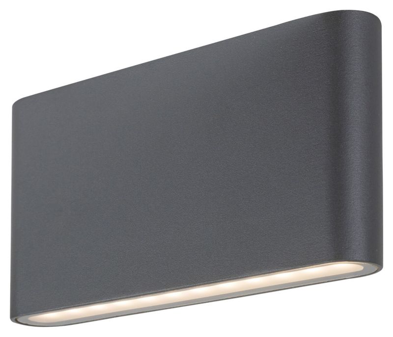 Kinkiet ścienny zewnętrzny Rabalux Nesna antracytowo-szkło opalizowane LED 12W 3000K 528lm IP54 wym: 9 x 17 x 3 cm metal - 1 szt.