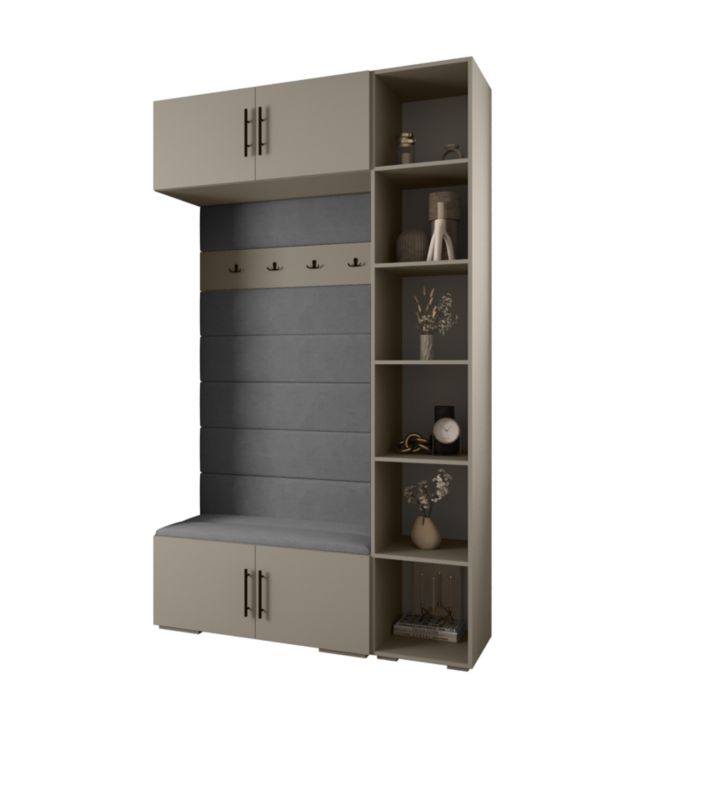 Garderoba do przedpokoju Abiks INOVA 3 Z20 kaszmir+czarny+manila16 1 szt.