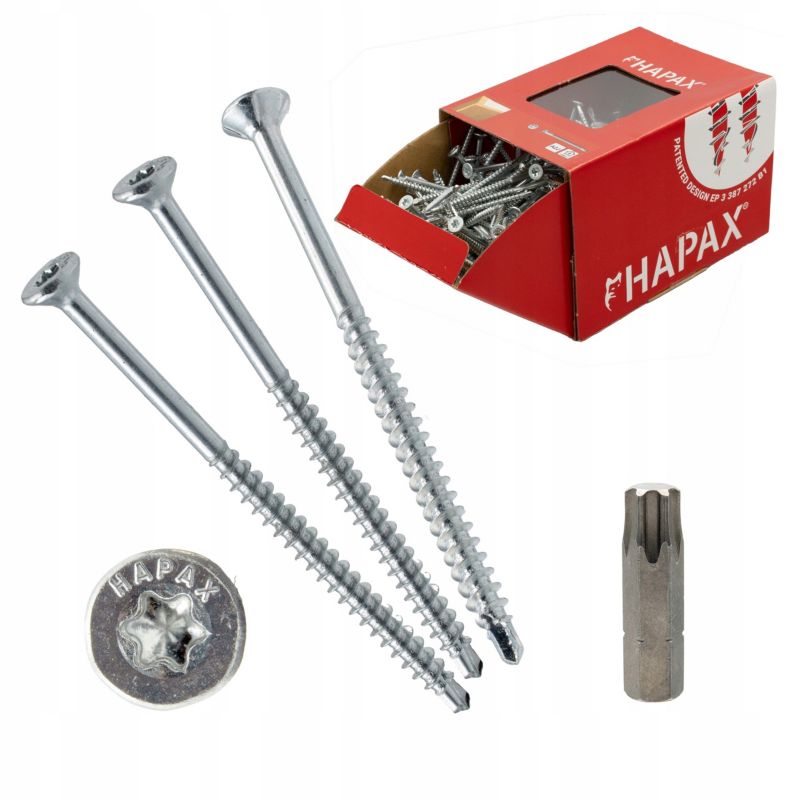Wkręty samowiercące Hapax do drewna, płyt MDF, MEBLI 4x 70 mm 200szt. HAPAX
