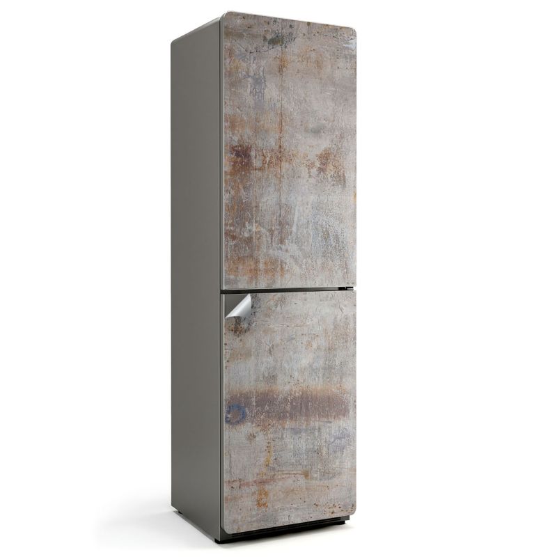 Ochronna naklejka na lodówkę Wallfluent 60x205 cm Tekstura surowego betonu 1 szt.