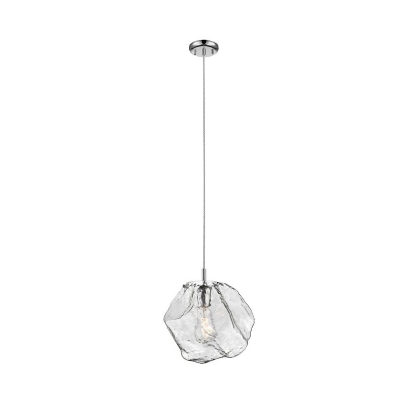 Lampa wisząca Zuma Line Rock chromowana transparentna wym: 152 x 30 x 26 cm 1xE27 x 40W 1 szt.