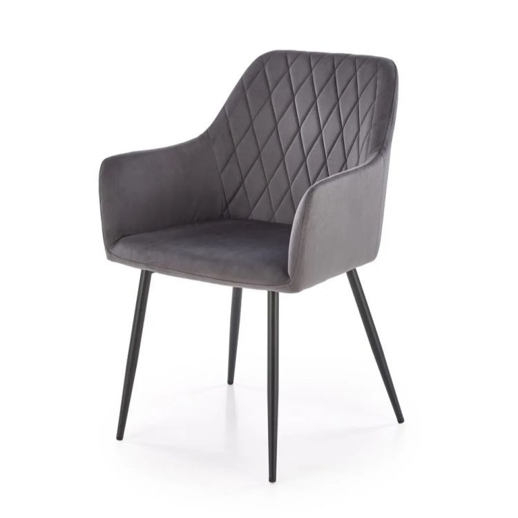 Krzesło Halmar tapicerowane K558 VELVET szare 1 szt