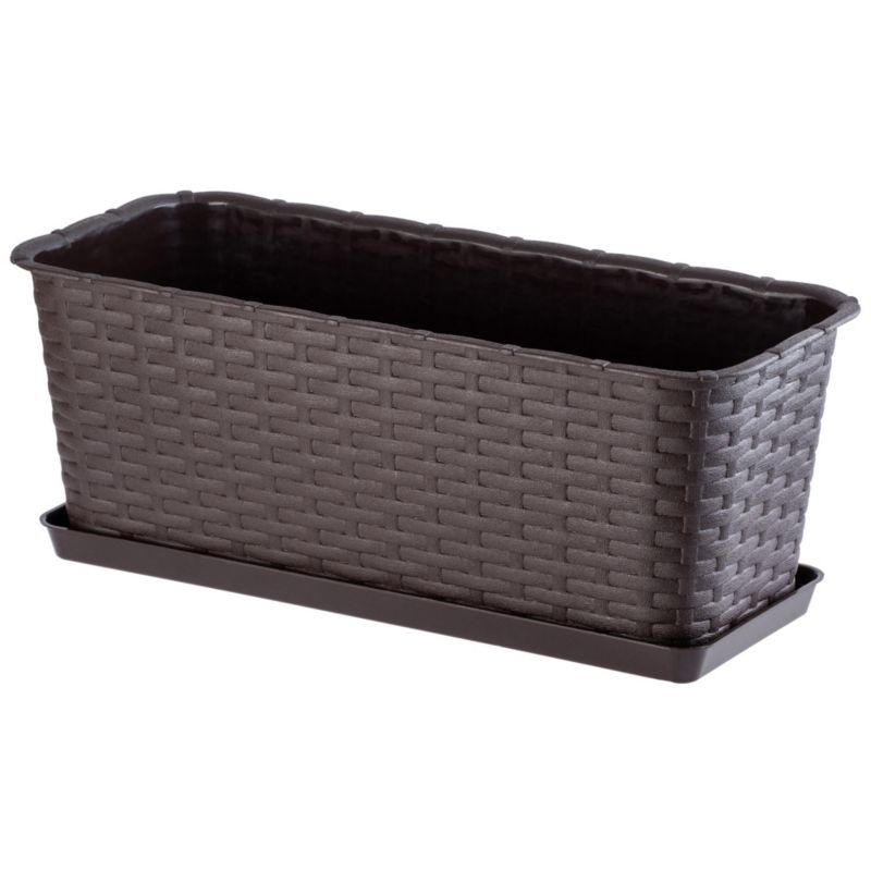 Doniczka KADAX Donica Balkonowa Podstawka 40cm Brąz 1szt.