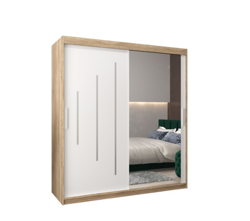 Szafa przesuwna Garderoba Abiks YORK 2 180 sonoma/biały 1 szt.