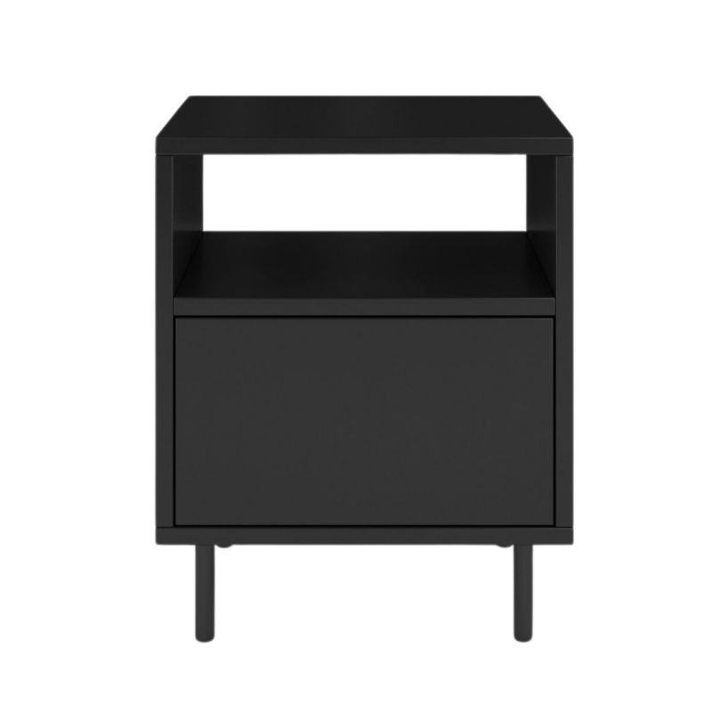 Czarna nowoczesna szafka nocna Dancan MIRKA 1 szt.