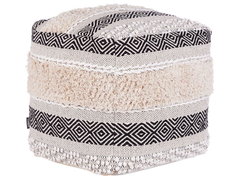 Puf Kanam Kremowy Bawełna 1 szt.