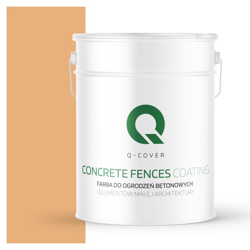 Farba do Ogrodzeń i Płotów Betonowych Q-Cover Brzoskwiniowy F585 10L