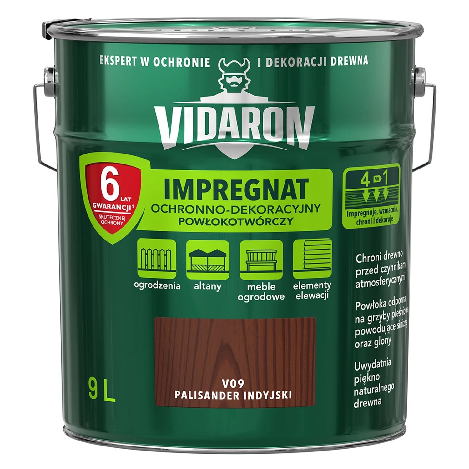 Vidaron Impregnat do drewna powłokotwórczy palisander indyjski - 9L