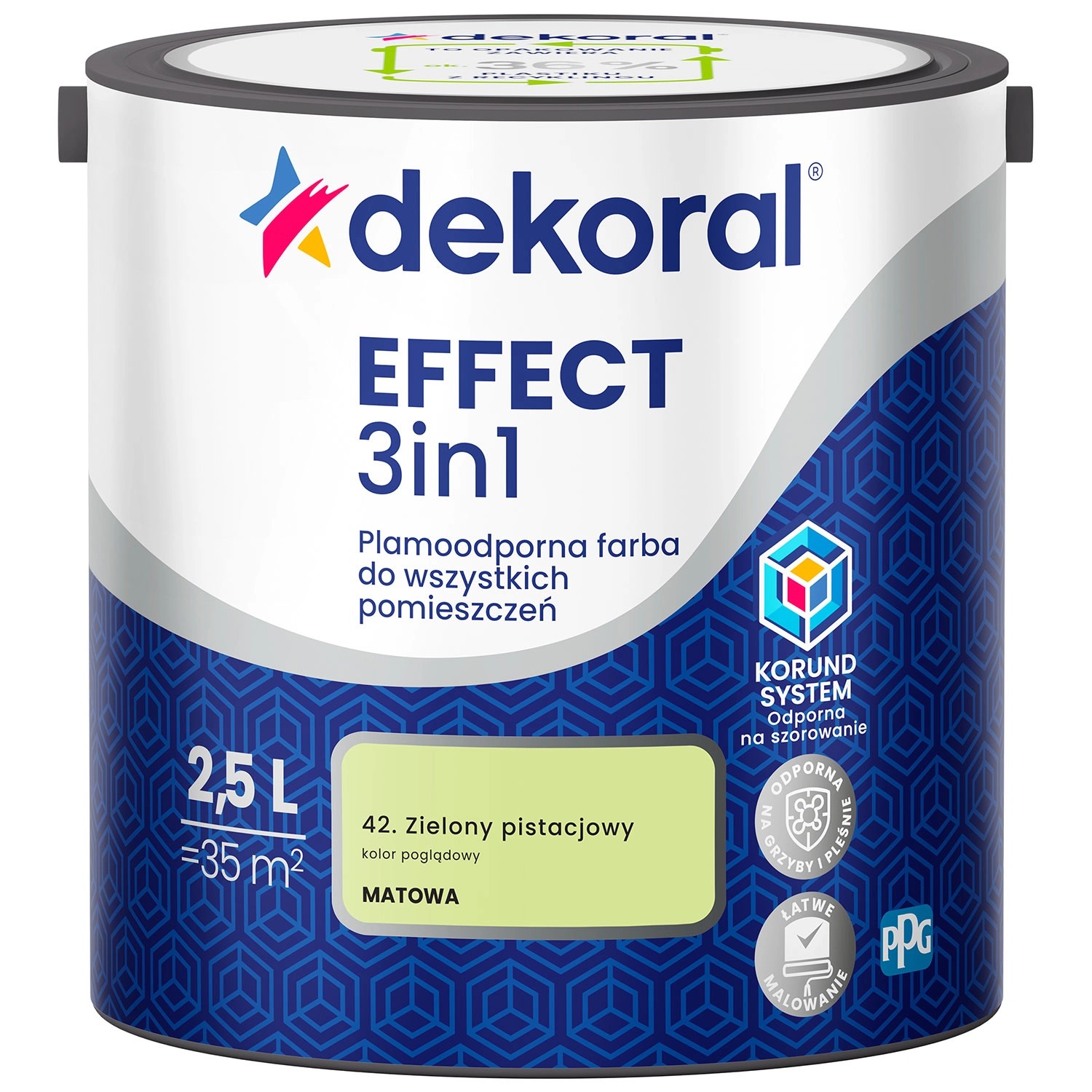Farba Dekoral Effect 3w1 zielony pistacjowy 2,5l