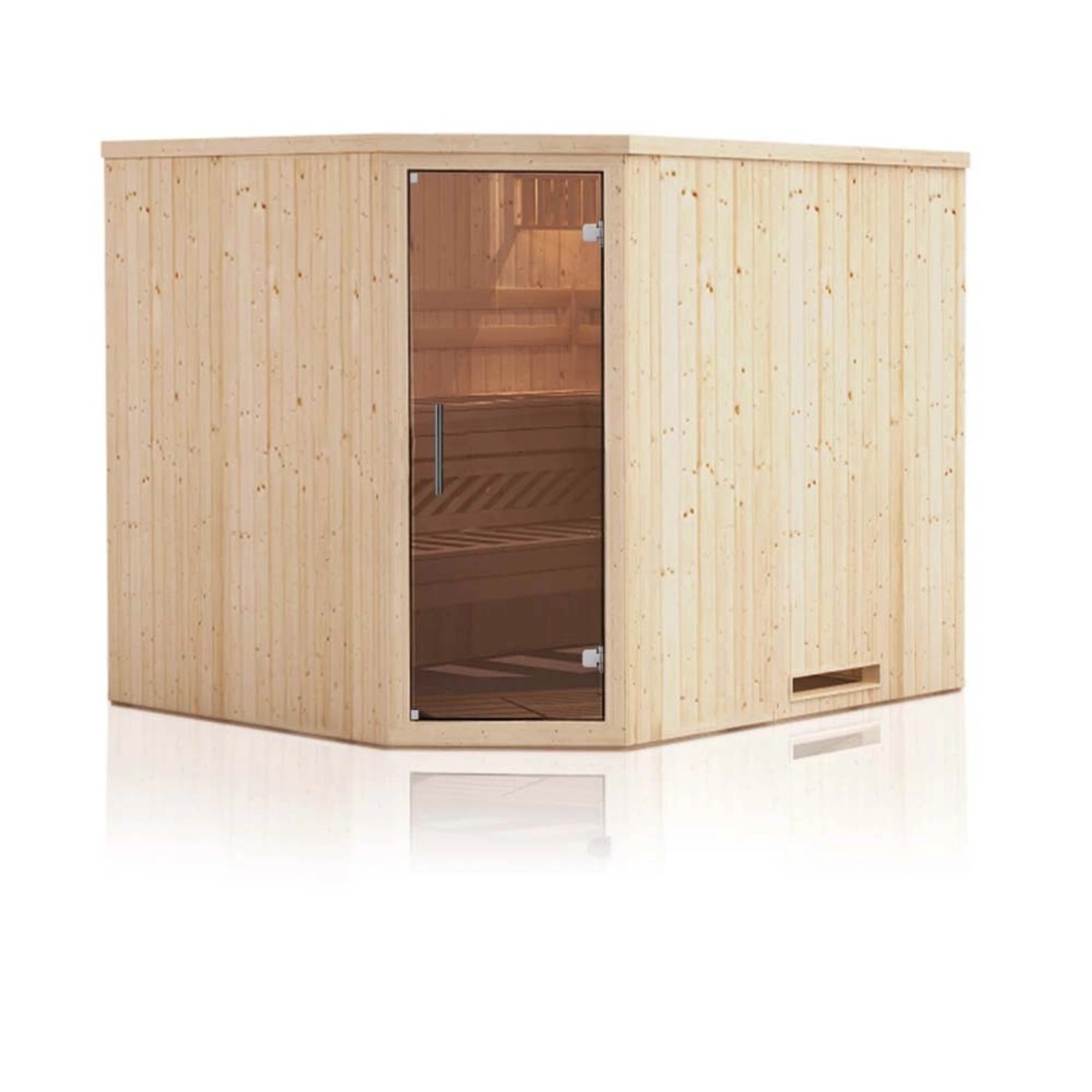 Sauna fińska Family 2018 E narożna bez witryny 194x175
