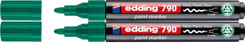 2x Marker olejowy edding e-790 PCR, okrągła, 2-3 mm, zielony