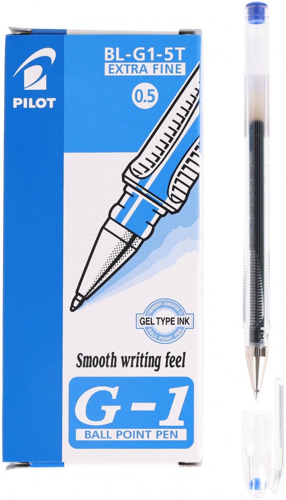 12x Długopis żelowy Pilot, G1, 0.5mm, niebieski