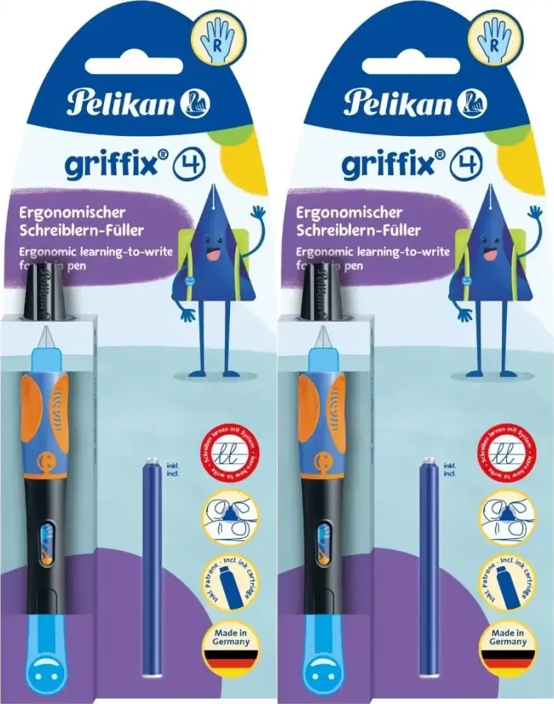 2x Pióro do nauki pisania Pelikan Griffix Neon Black, czarny