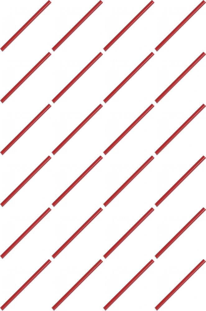 24x Listwa wsuwana Durable, 6mm, do 60 kartek, 1 sztuka, czerwony