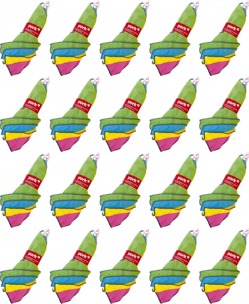 20x Ściereczka z mikrofibry York, 30x30cm, 4 sztuki, mix kolorów