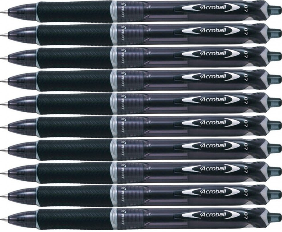 10x Długopis Pilot Acroball Begreen, 0.7mm, czarny
