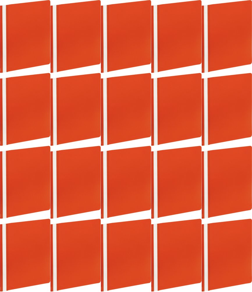 20x Skoroszyt plastikowy bez oczek Grand GR 505, A4, czerwony