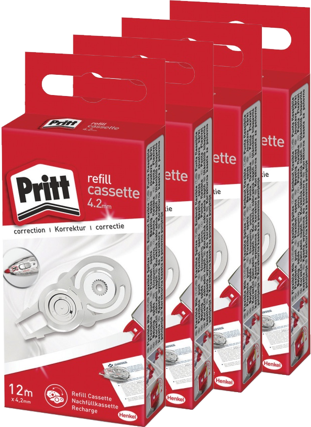 4x Kaseta wymienna do korektora Pritt System, 4.2mmx12m