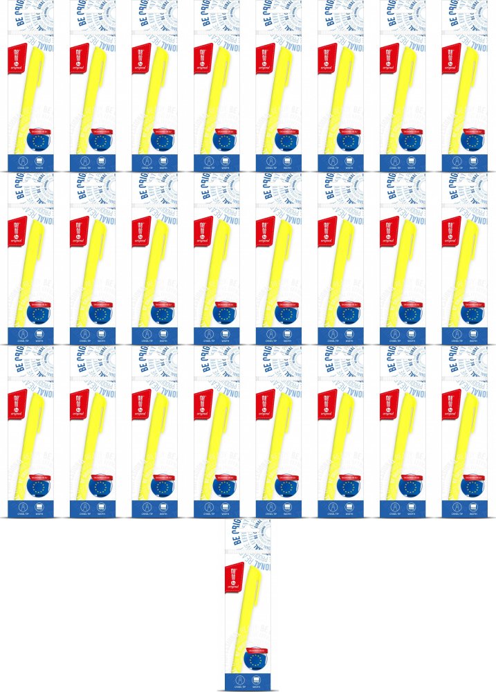 25x Zakreślacz MemoBe, ścięta, 1 sztuka, mix kolorów