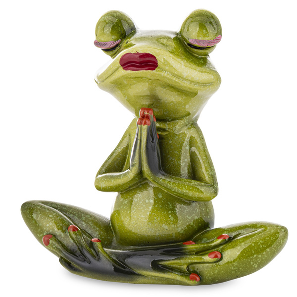 Figurka Żaba zielona medytująca 14,5cm