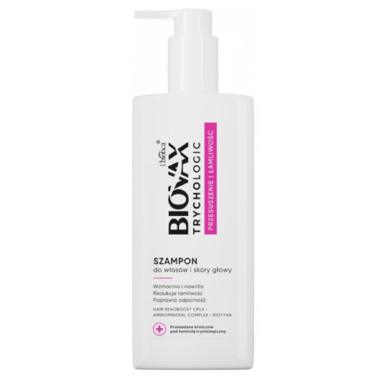 Biovax - trychologic, przesuszenie i łamliwość, szampon do włosów i skóry głowy, 200 ml
