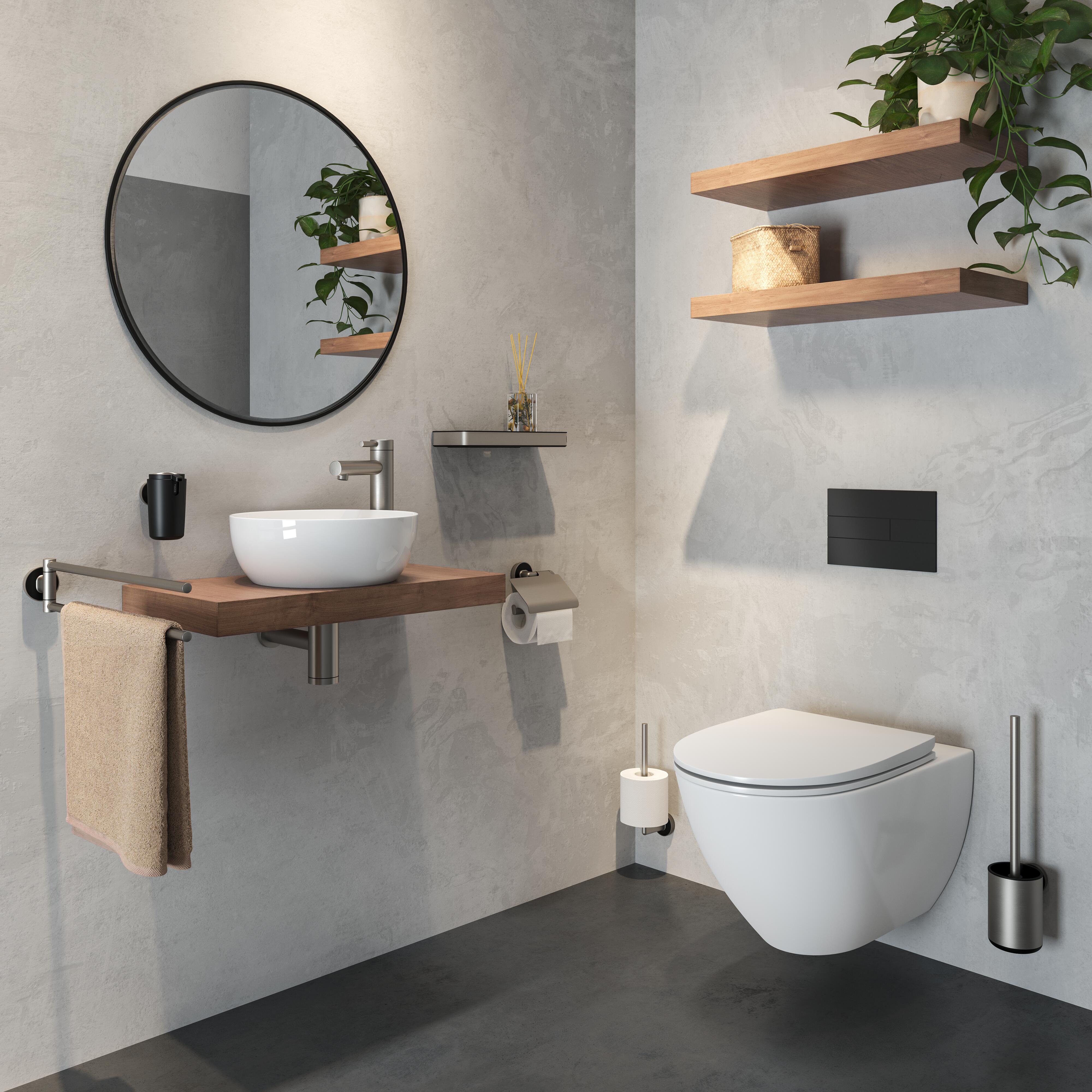 Tiger Cooper uchwyt na papier toaletowy z pokrywą stal/czarny 800224