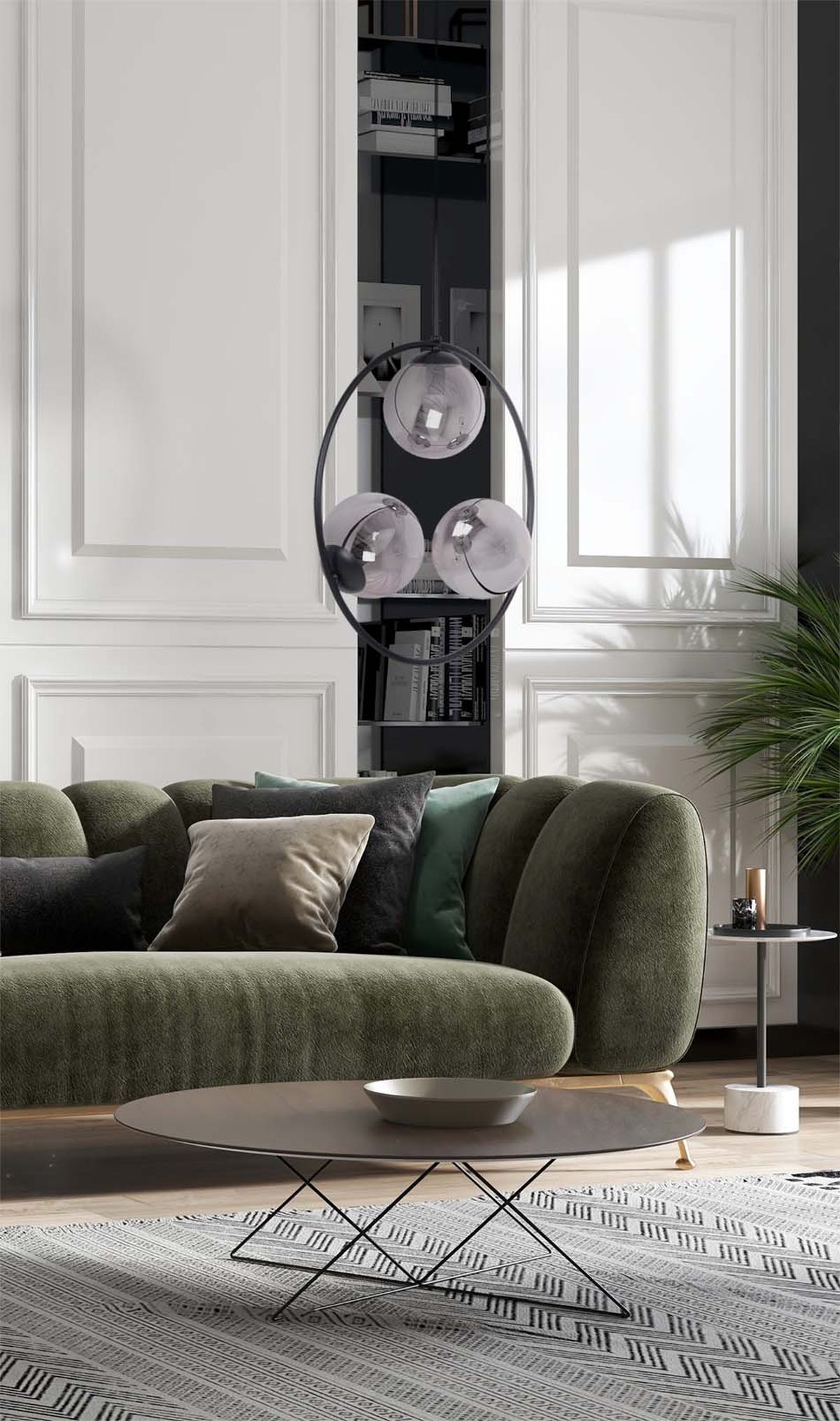 Kaja Davos lampa wisząca 3x40 W czarna-grafitowa K-5113