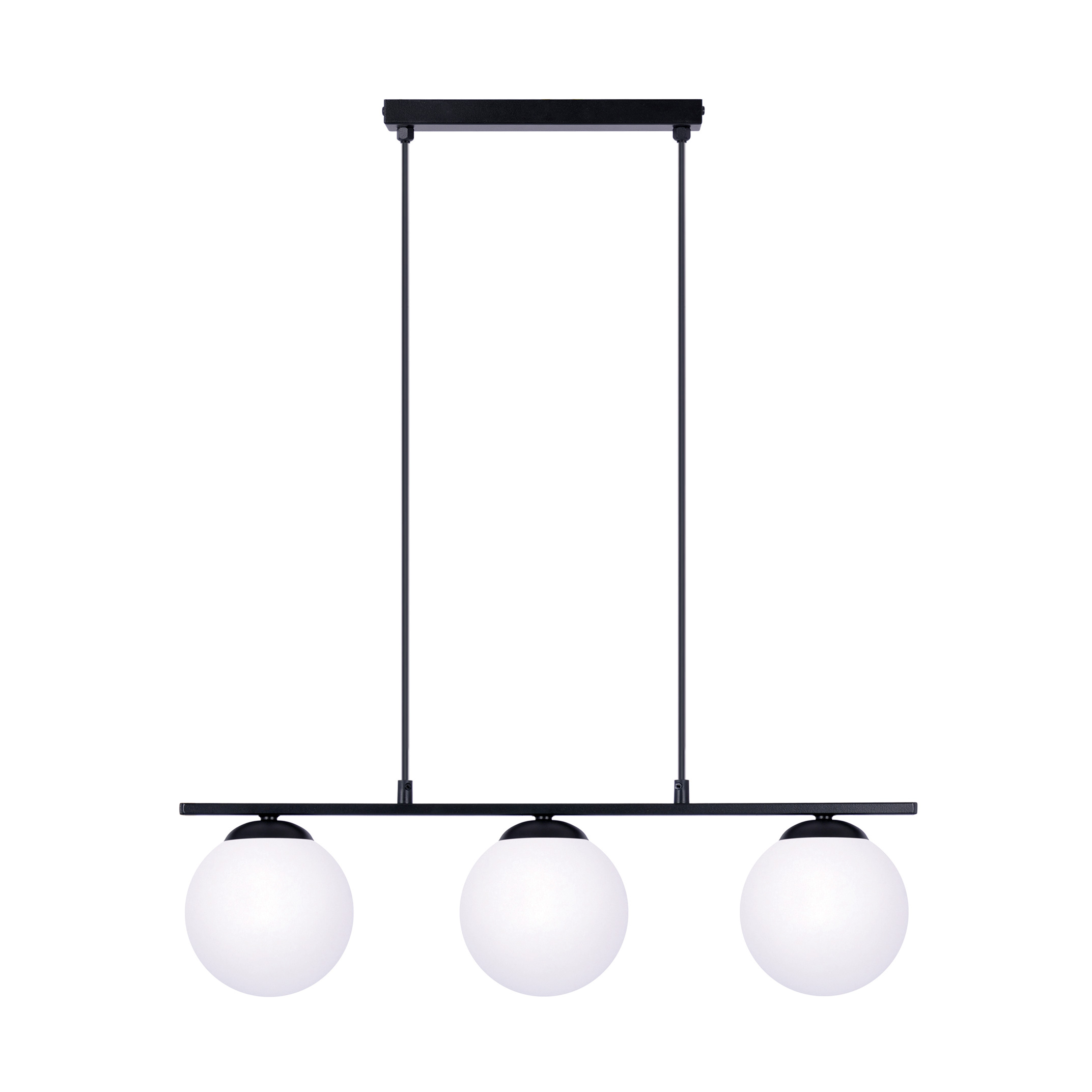 Zuma Line Globe lampa wisząca 3x10 W biała-czarna 1209