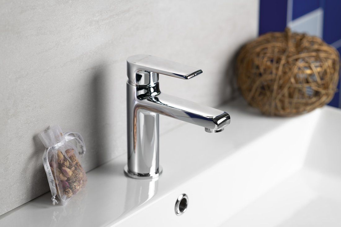 Sapho Kai bateria umywalkowa stojąca chrom KA02