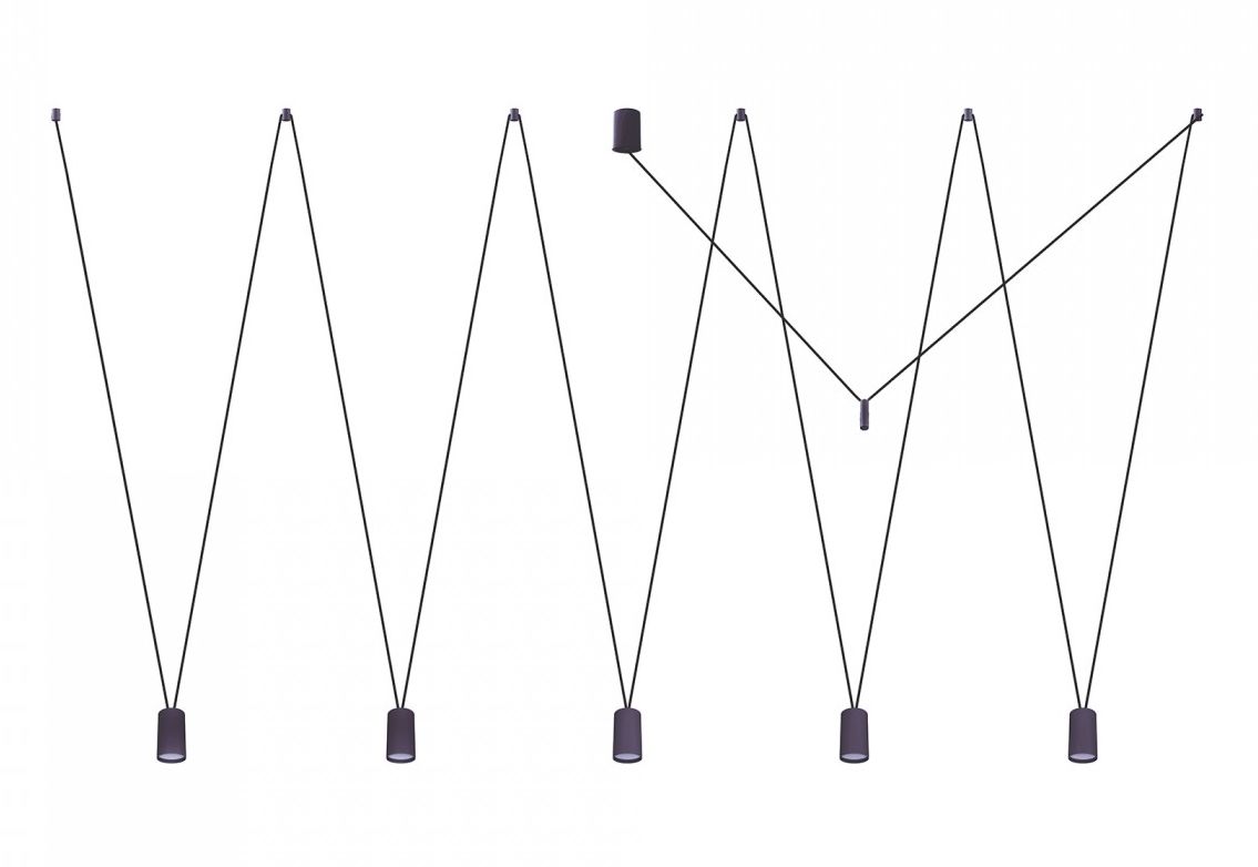 Nowodvorski Lighting More Eye lampa wisząca 5x10W LED czarna 7825
