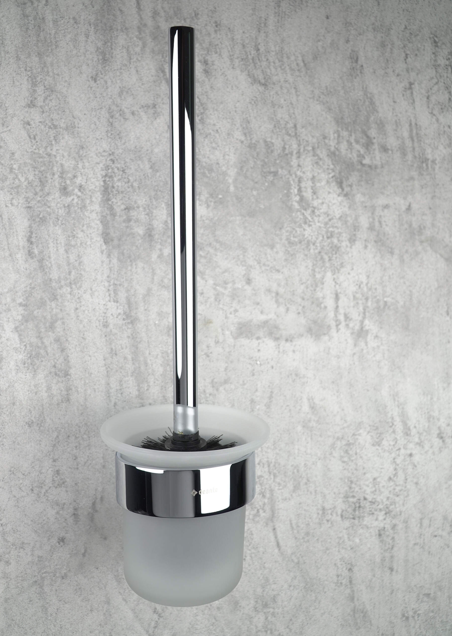 Deante Round szczotka toaletowa ścienna szkło mleczne/chrom połysk ADR0711 - Wysyłka w 24h