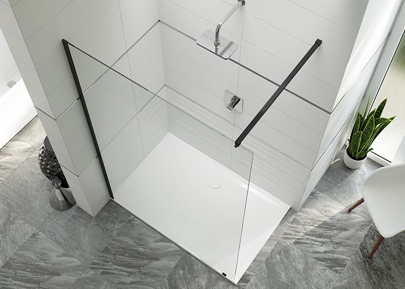 Sanplast Altus Walk-in ścianka prysznicowa 120 cm PIII/ALTIIa-120 czarny mat/szkło przezroczyste 600-121-2961-59-401