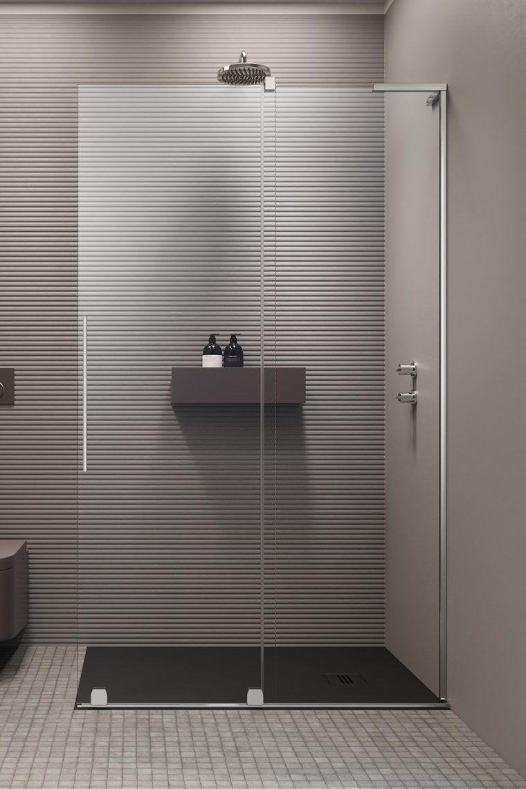 Radaway Furo SL Walk-In drzwi ze ścianką 110 cm prawe wolnostojąca chrom/szkło przezroczyste 10306588-01-01R/10110544-01-01