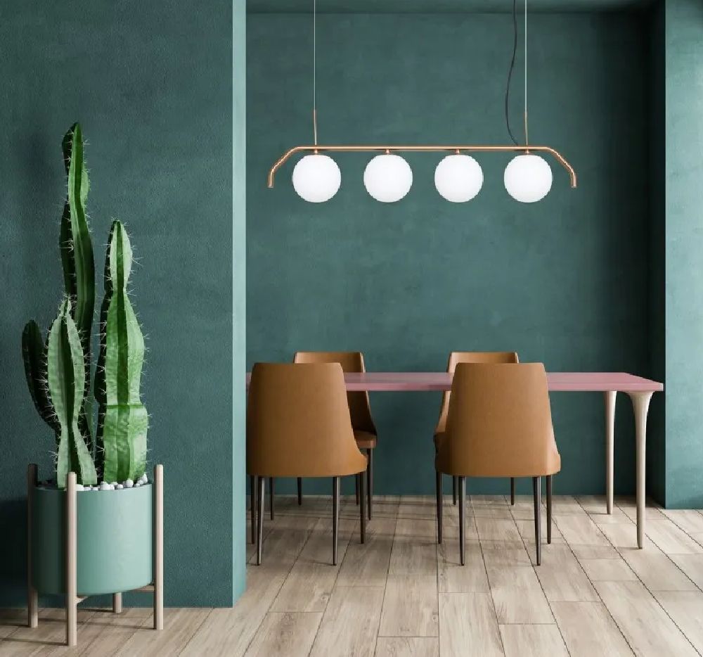 Italux Carimi lampa wisząca 4x5 W mosiądz PND-3300-4-HBR