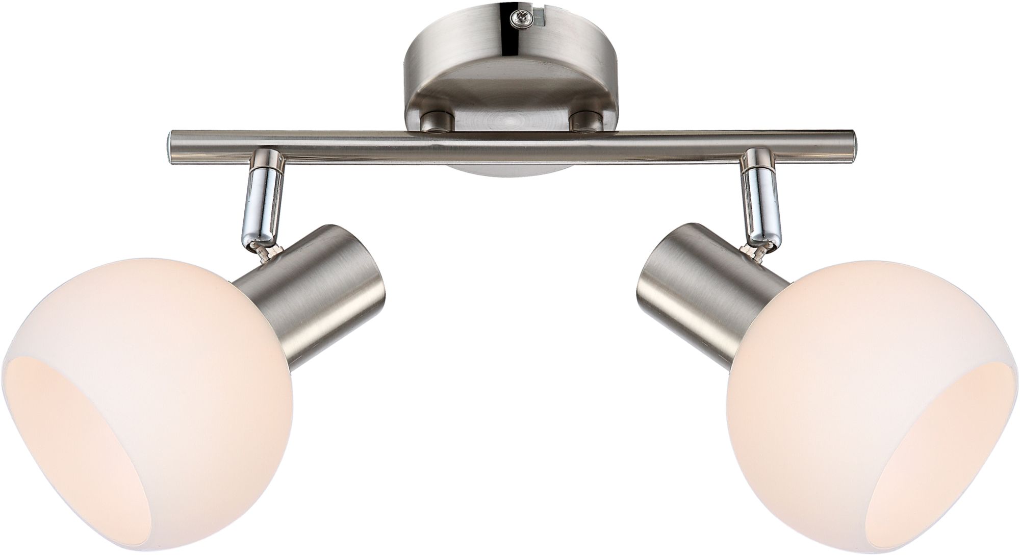 Candellux Mauro lampa podsufitowa 2x4W LED nikiel satyna/biały 92-61591