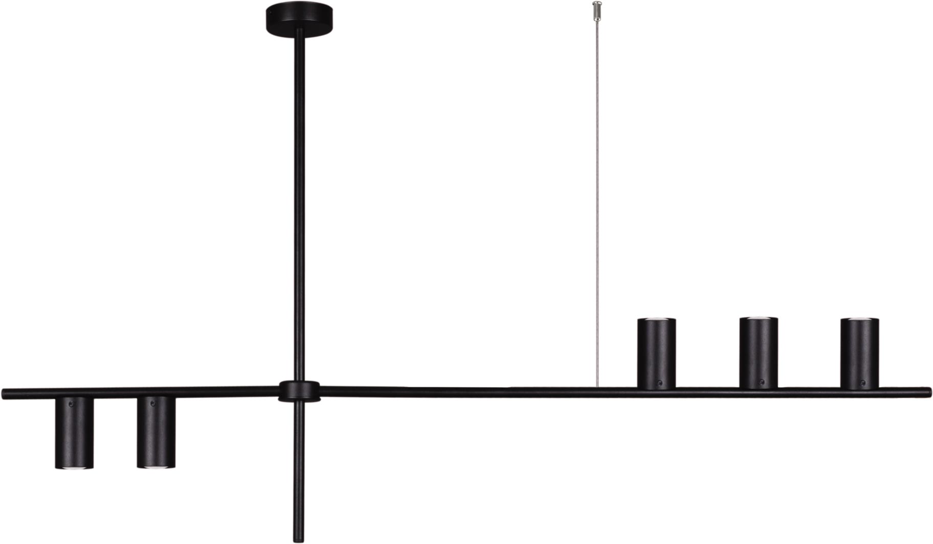 Kaja Rocco lampa wisząca 5x35W czarna K-4755