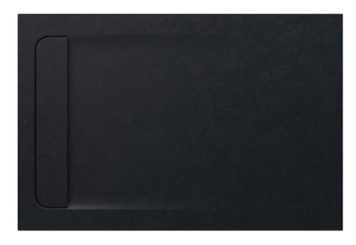 Roca Aquos brodzik 120x80 cm prostokątny kompozyt Stonex czarny AP6014B032001400