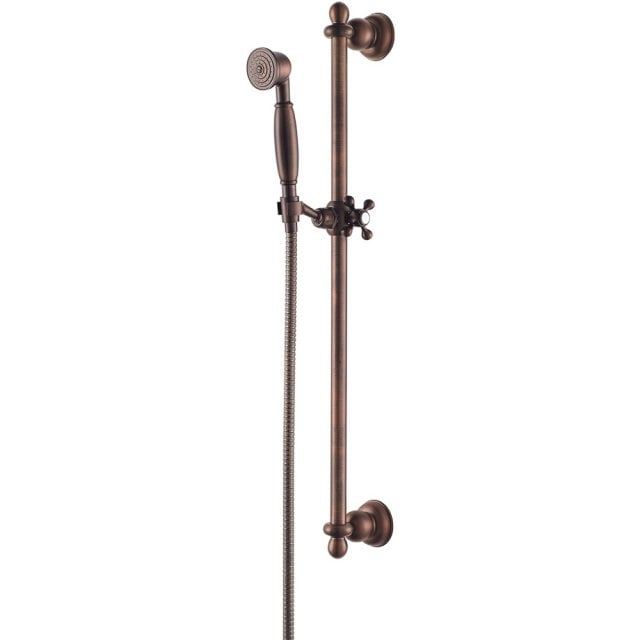 OMNIRES Zestaw prysznicowy ART DECO suwany miedź antyczna szczotkowan